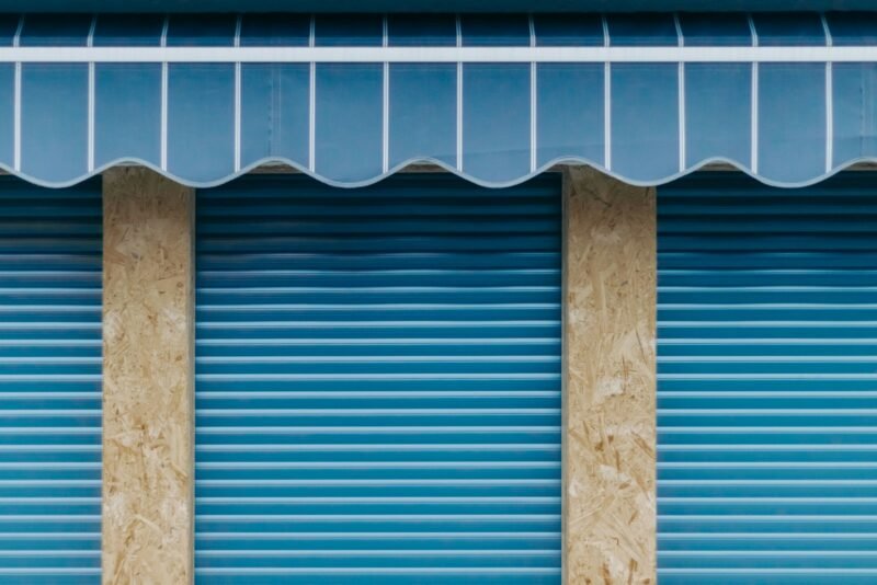 blue awning